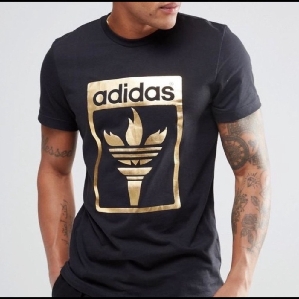 Rare Adidas Trefoil Olympic Tee - Mens small